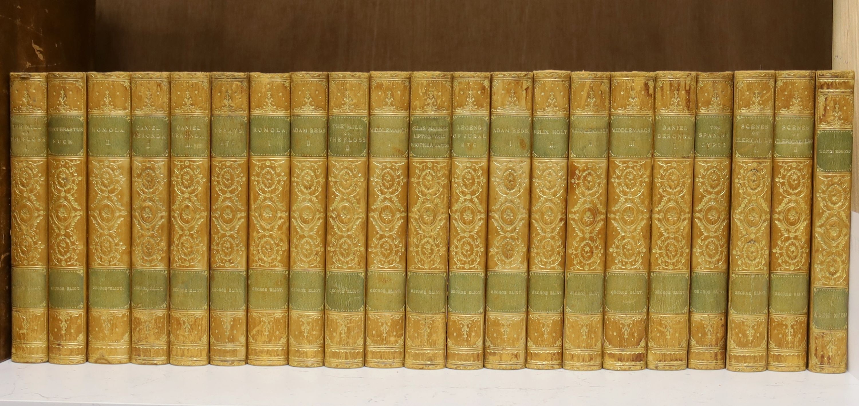 Eliot, George - Works, Standard edition, 21 vols, 8vo, calf, William Blackwood & Co., Edinburgh [1895]